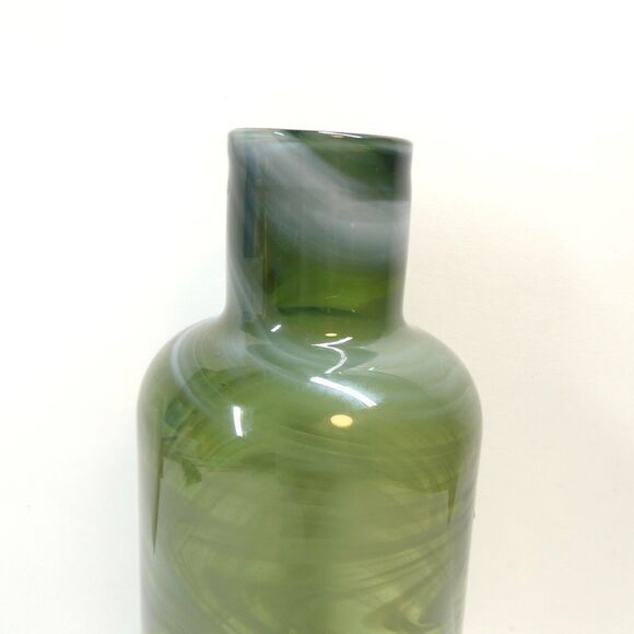Ikea Iina Vuorivirta Green Swirl Glass Vase 2017 MCM - Picture 3 of 9